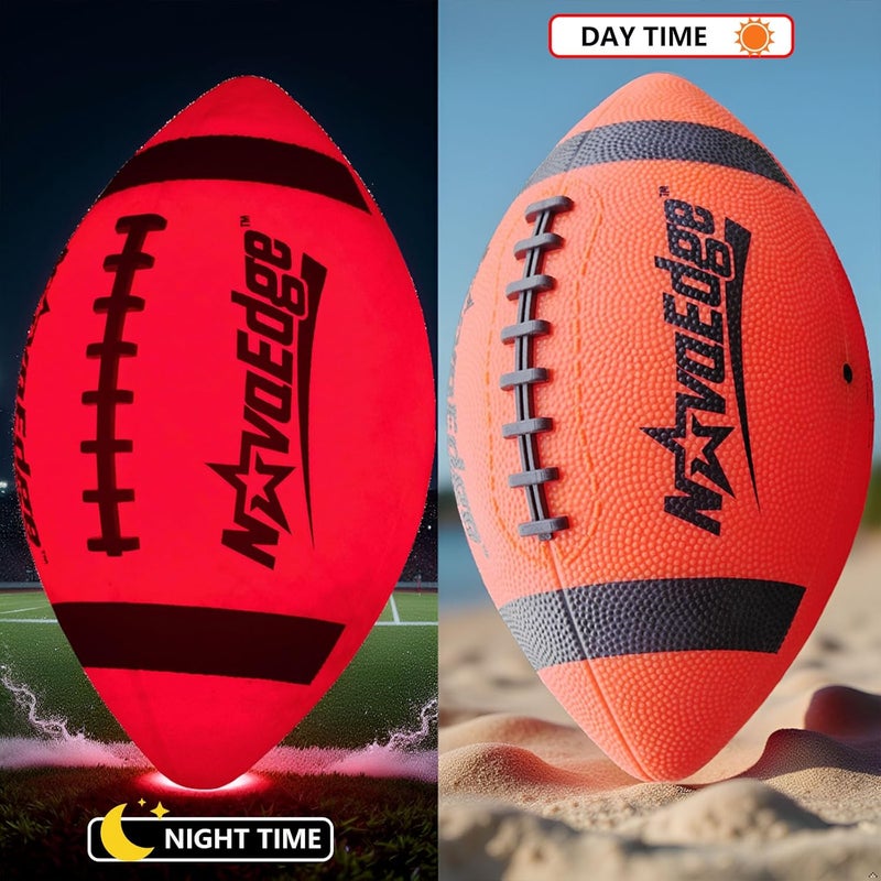 NovaEdge Glow in The Dark Sports Ball | USB-C Rechargeable LED Light-Up for Night, Regular Play by Day | Choose Football, Basketball or Soccer Ball | for Kids, Teens & Adults - Image 2
